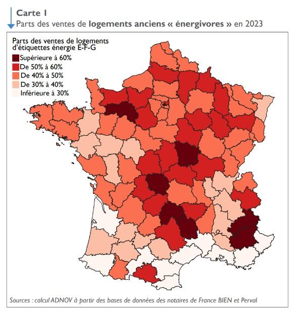 part des ventes de logements anciens énergivores en 2023