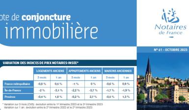 Note de conjoncture immobilière 61 octobre 2023